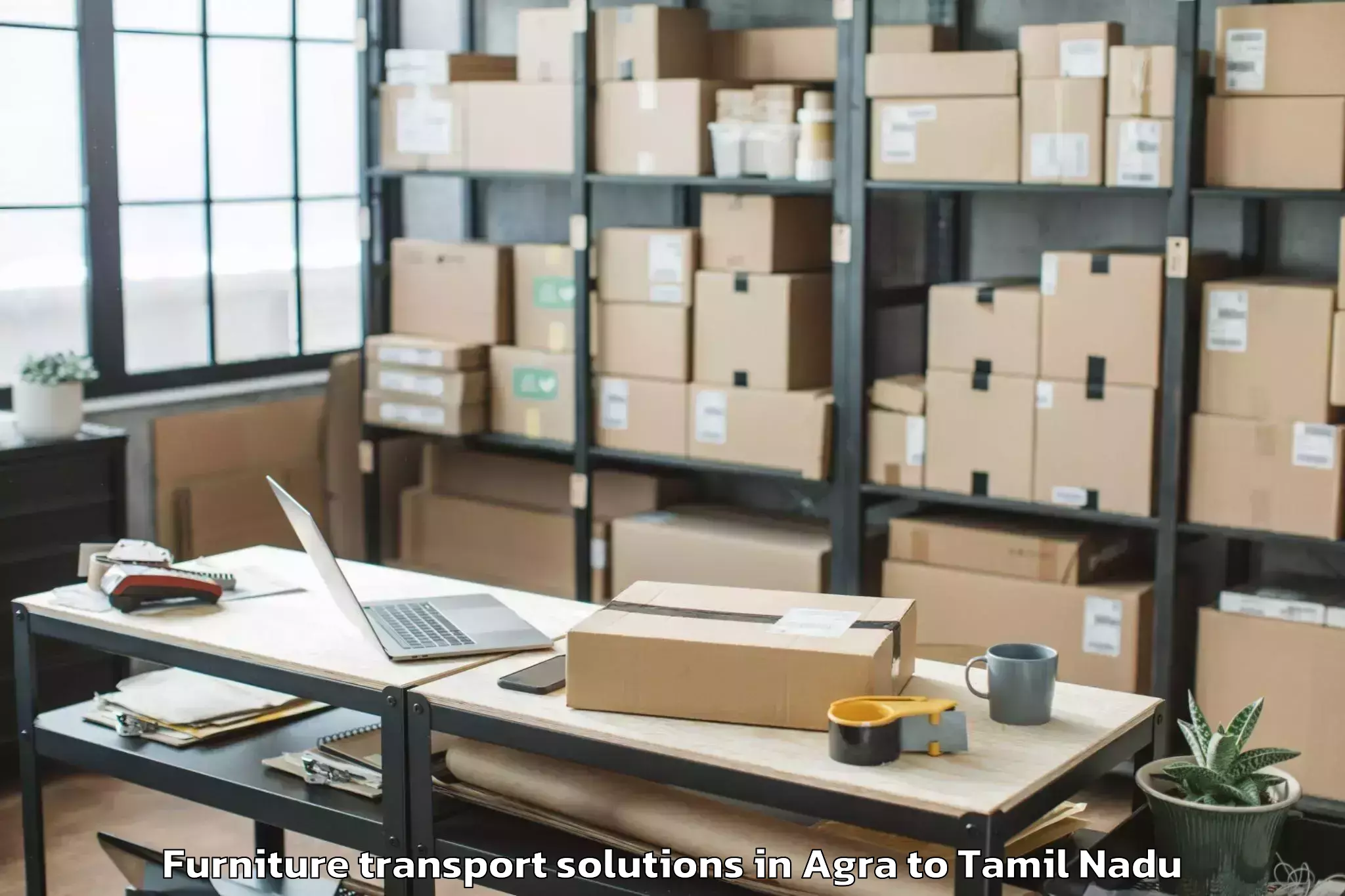 Trusted Agra to Uthiramerur Furniture Transport Solutions